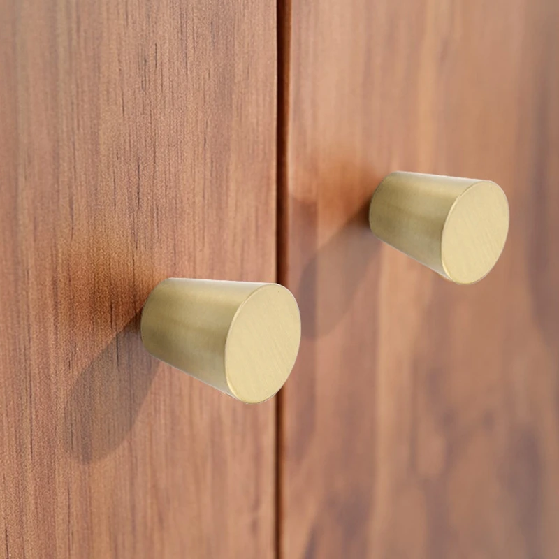 Brushed Brass Kitchen Cabinet Knobs Handles Gold Drawer Dresser Knobs Furniture Cupboard Closet Door Handles-1Pack