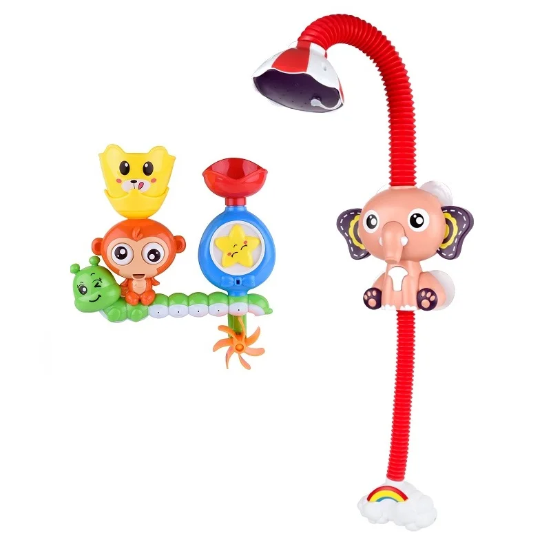 Baby Bath Toy Elephant Spray Toddler Electric Shower Boys Swimming Water Toys Yellow Duck Cute Turtles Dinosaur Egg for Kids 8