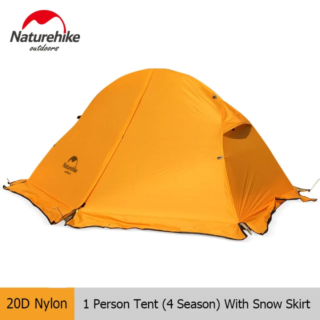 Naturehike Tent Single 1 Person Ultralight Cycling Tent Portable Waterproof Shelter Fishing Beach Outdoor Hiking Camping Tent With Snow Skirt
