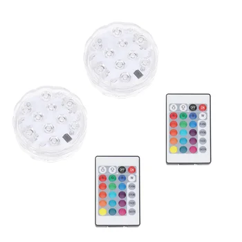 

8Pc Underwater Light LED Underwater Waterproof Pool Lights for Party Wedding Decoration Aquarium with 8Pc Remote Control