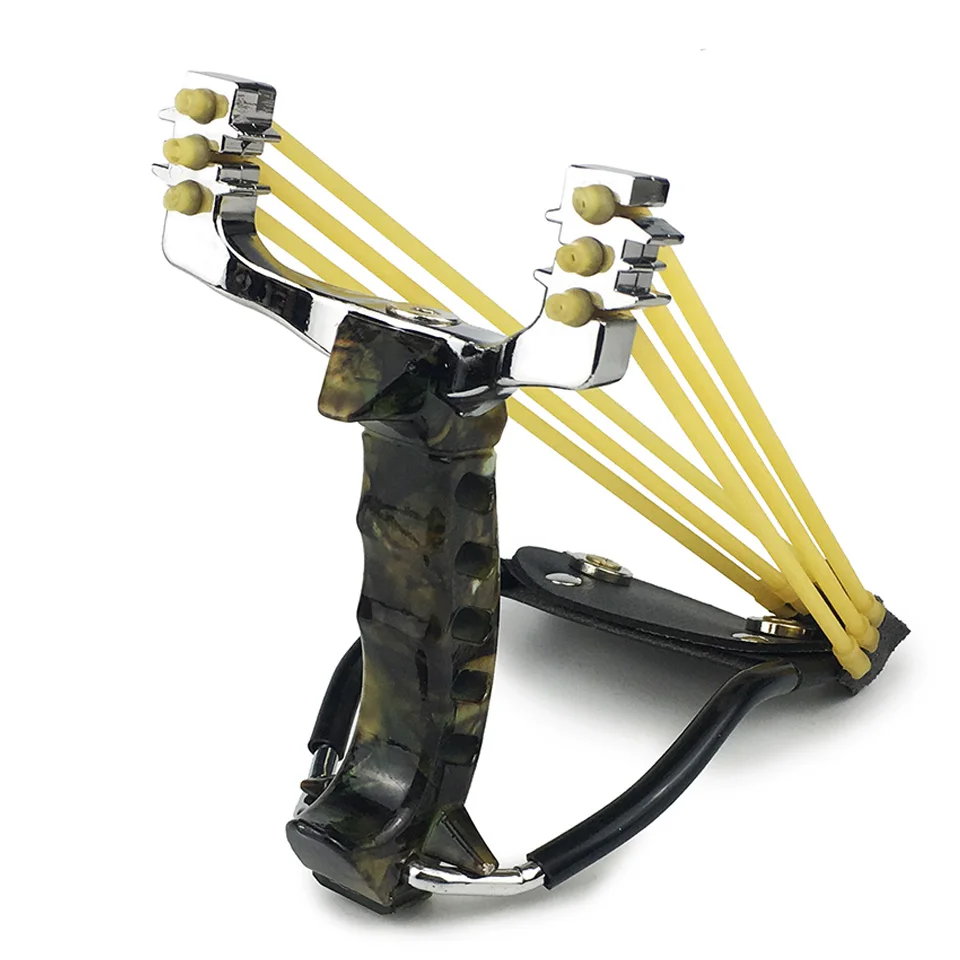 

Slingshot Powerful Hunting With 3 Rubber Band Tubing Catapult Professional Tactical Pocket Target Sling Shot Outdoor Bow