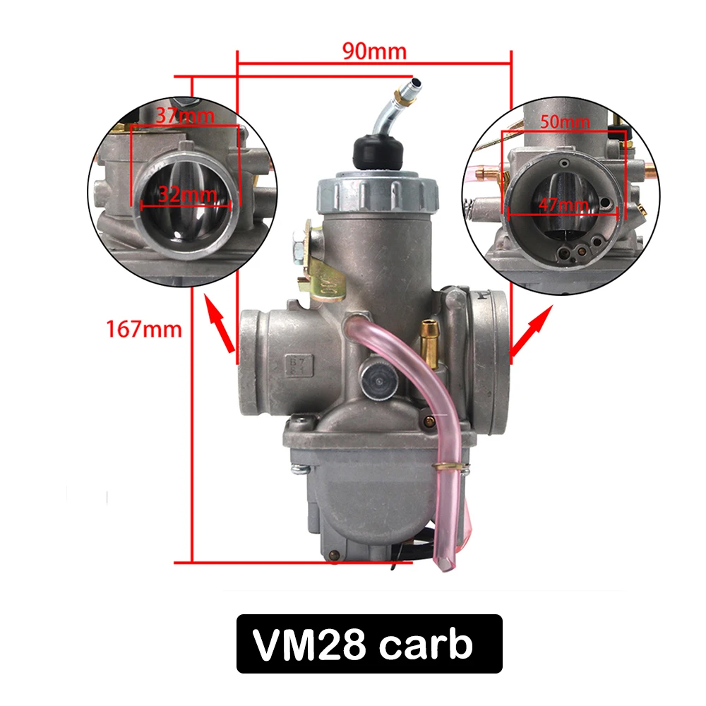 ZS MOTOS мотоцикл Mikuni VM16 22 26 DT125 Карбюратор 20 мм 24 мм 26 мм 30 мм карбюратор для 110cc до 250cc Грязь велосипед ямы четырёхкамерный карбюратор для квадроциклов