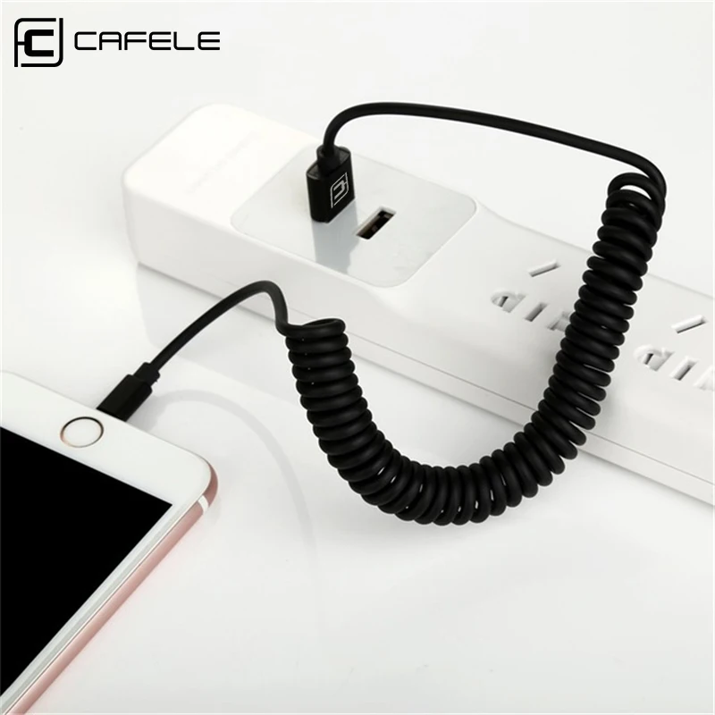 USB Charging Cable for iPhone XS MAX XR X 8 7 Plus Data Sync Cable for iPhone Flexible Spring Cable