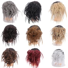 BUQI синтетические шиньон волосы булочка прямая эластичная лента шиньон для создания прически грязные резинки для волос обертывание для конского хвоста наращивание волос для женщин