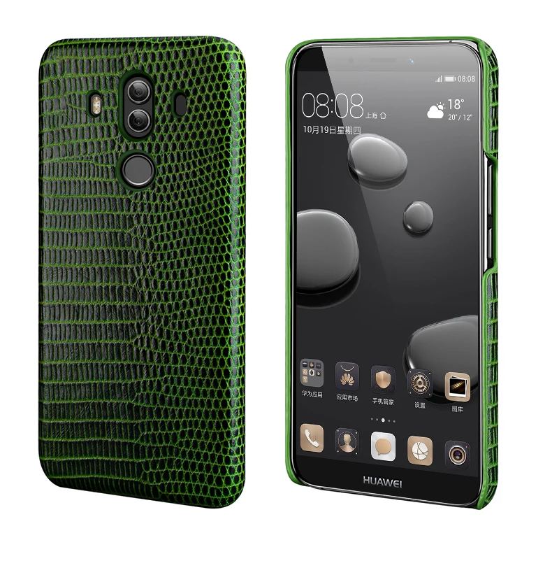 Для huawei Mate 10 Pro чехол для телефона Роскошный чехол из натуральной кожи с узором ящерицы ручной работы Классический чехол для huawei P20 P30 Pro
