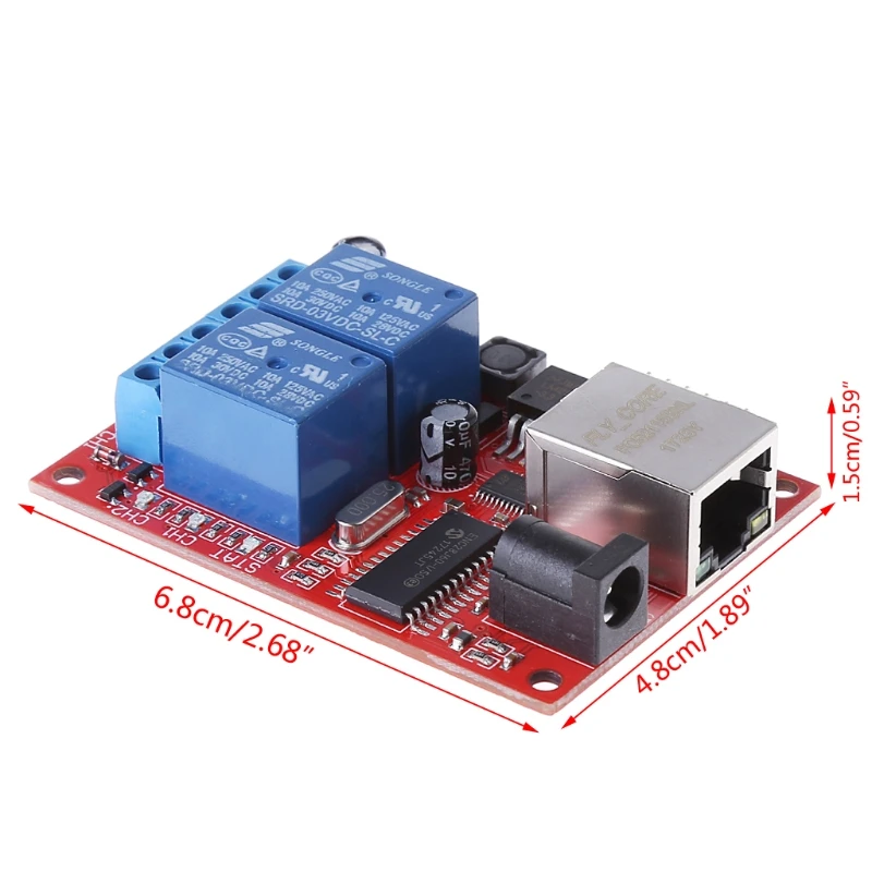 LAN 2 Way Relay Board Delay Switch TCP/UDP Controller Module