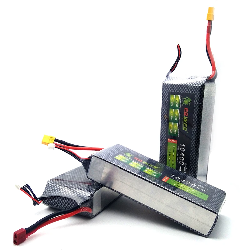 Ультра-высокой емкости Лев мощность 4S Lipo батарея 14,8 V 10400MAH 25C RC Heilecopter автомобиль Лодка 4S аккумулятор 10000mah