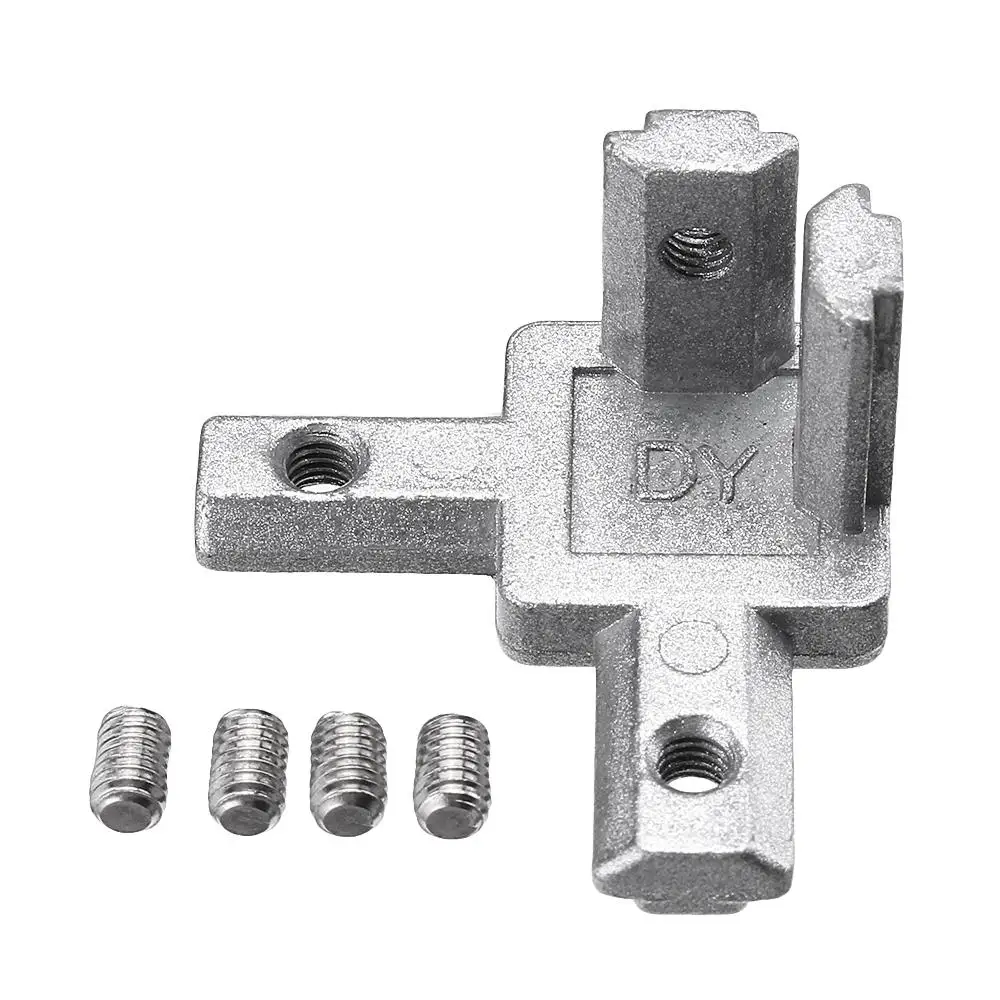 3-way 90 ° Inside Corner joint bracket Connector f T-slot aluminum perfiles Frame 
