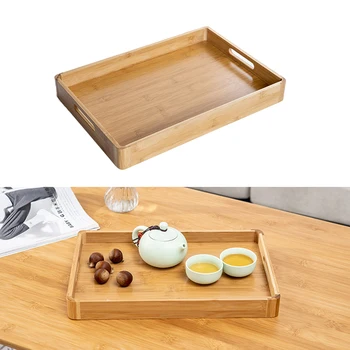 

Bamboo Tea Tray Small Tray Pallets Home Hotel Restaurant Kitchen Tea Set Tray Fruit Baking Bamboo Tray Home Props