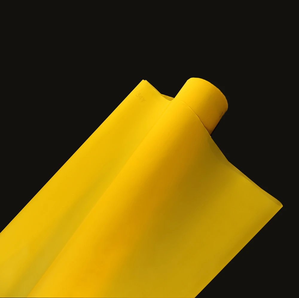 Yellow 90T 230 сетка 48UM белый желтый 1 метр шелкография сетка полиэфирная моноволоконная сетка трафаретная ткань - Цвет: Yellow