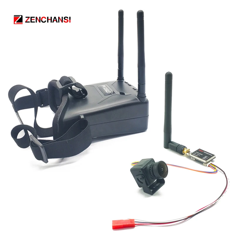 FPV очки 5 8G 48CH VR005 2 7 &quot960*240 с передатчиком 600 мВт fpv система CMOS 1200TVL камера для RC