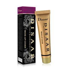 Disaar Small Gold Tube Concealer Tattoo Scar Dark Circles Cover Spots Acne Foundation Creamy Concealer