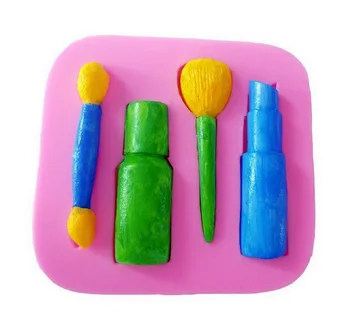 

DHL 500pcs make up tools lipstick nail polish chocolate Party DIY fondant cake decorating tools silicone mold dessert moulds