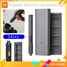 Xiaomi Mijia Elektrische Präzision Schraubendreher Kit 2 Getriebe Drehmoment Control 400 Schraube 1 Typ-C Wiederaufladbare Magnetische Aluminium Fall