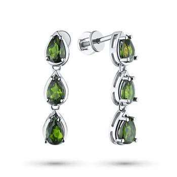 

Pusety of silver with chrome diopside e0605sg04201021