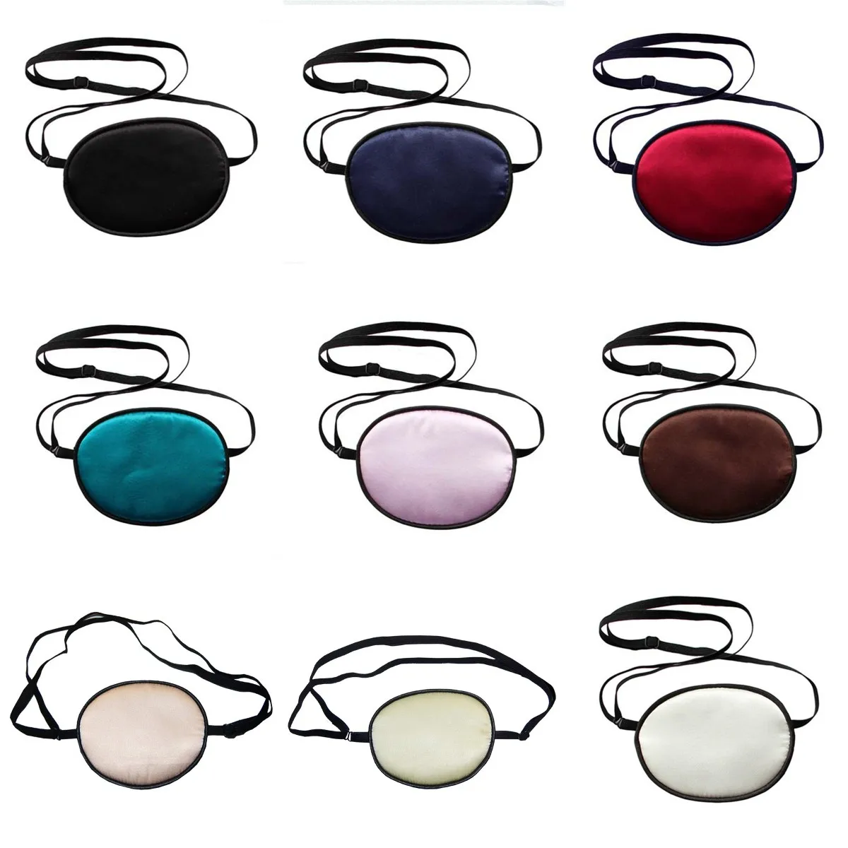 

1PC Single-eyed Upscale Silk Sleep Eye Mask One -eyed Amblyopia Trainer Eyeshade Portable Soft Eye Patch Sleeping Mask