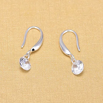 

Elegant Wedding Jewelry Earrings 925 Sterling Silver Tear Cubic Zircon Drop Earrings For Women Birthday Gifts Jewelry