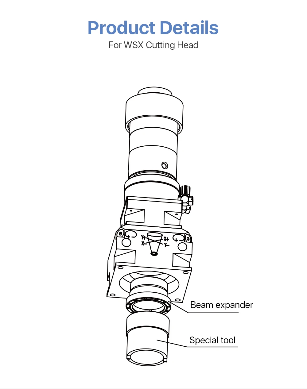 Cloudray Objektiv Insertion Tool D30 für WSX Mit Schwerpunkt Kollimierenden Objektiv auf 1064nm Faserlaser Schneiden Maschine – Detail 5