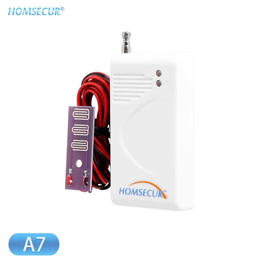 HOMSECUR DIY Беспроводная и Проводная 4G/GSM ЖК-система охранной сигнализации+ IOS/Android приложение для домашней безопасности GA01-4G-B/W - Цвет: Water Sensor