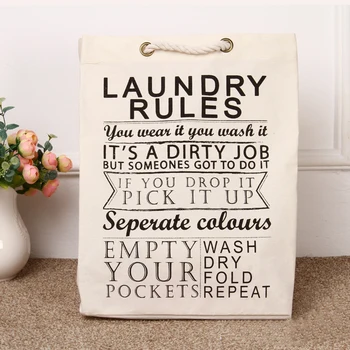 

Cotton Linen Laundry Hamper Storage Basket Home Decoration English Elphabet Shopping Bag Kids Toy Sundries Organizer B7B80B15