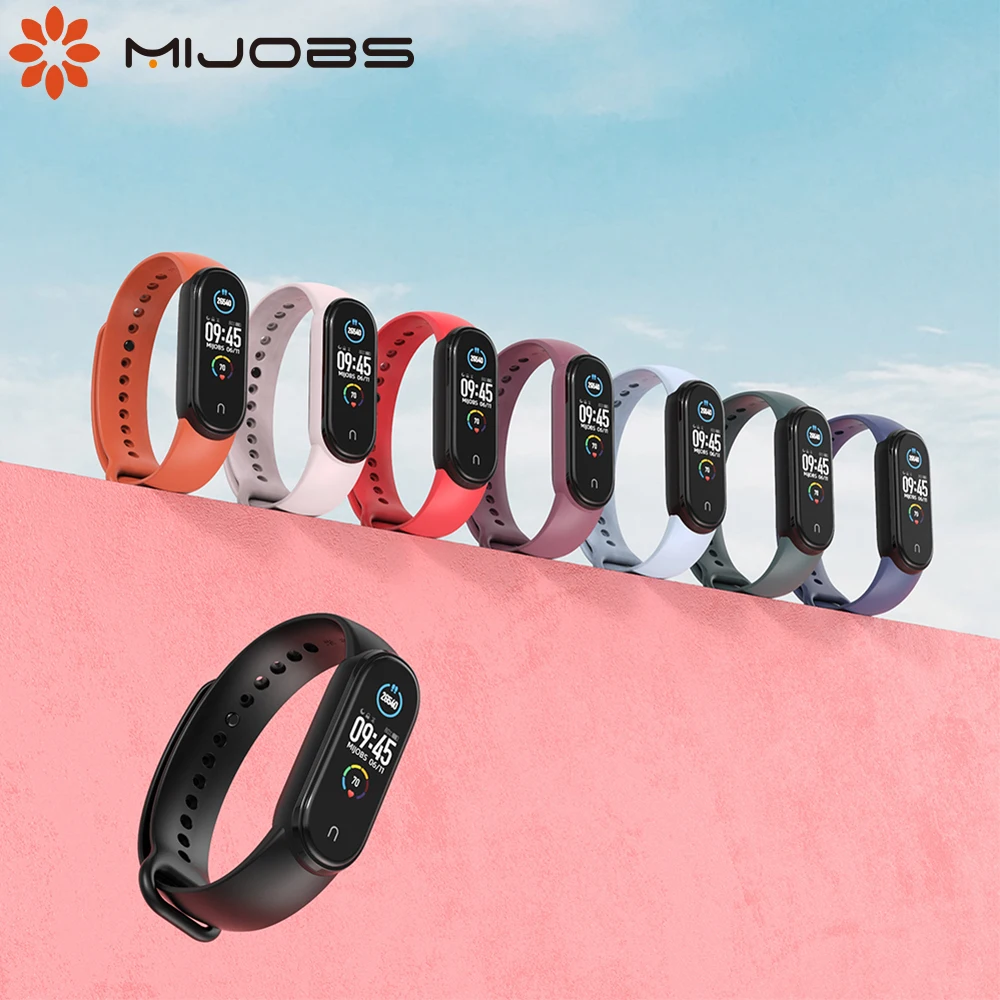 Ремешок для фитнес-браслета Mi Band 5 6 силиконовый браслет Xiaomi NFC | Электроника