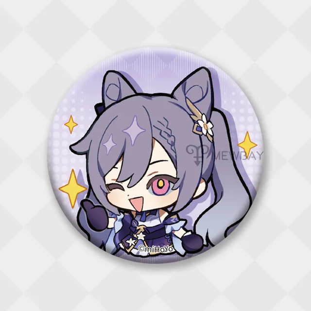 Genshin Impact Badge Chibi Brooch Kazuha Yoimiya Ayaka Xiao Zhongli Hutao Tartaglia Yanfei Ganyu Venti Albedo Pin Decor Gifts Keqing