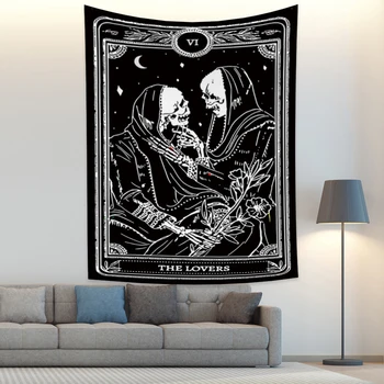 

Cassisy Mandala Skeleton love Carpet Tapestry Wall Hangings Tarot Divination Witchcraft Wall Chart Myth Beach Towel Home Decor
