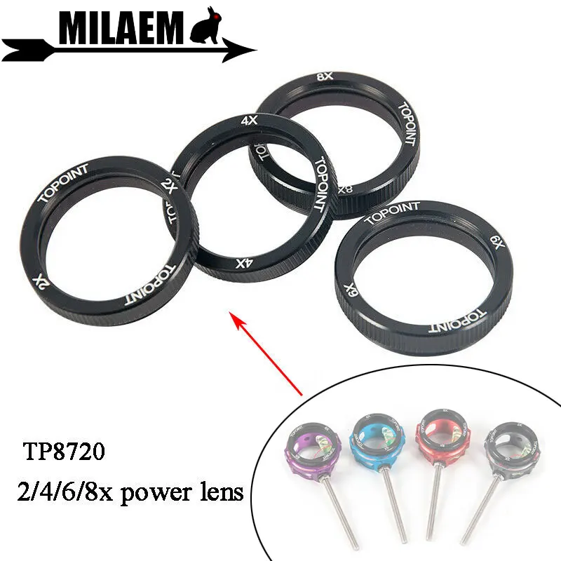 

Archery Compound Bow Sight Lens 2x 4x 6x 8x Compound Bow Scope Sight Lens Clarifiers Magnify Glass 30mm Shooting Accessories