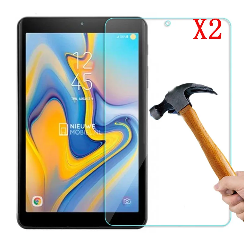 2 шт. закаленное стекло для защиты экрана Samsung Galaxy Tab A 8 0 2018 T385 T387 полное покрытие