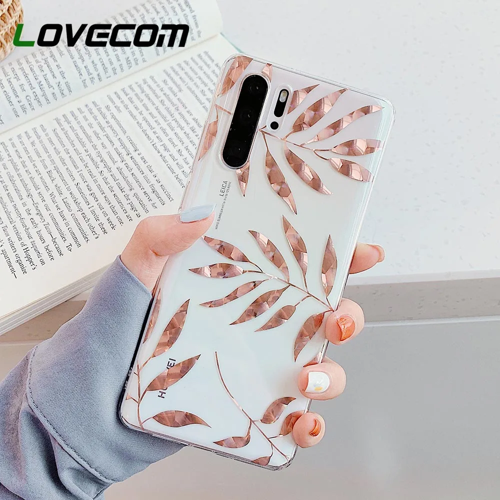 LOVECOM розовый золотой лист ананас чехол для телефона Huawei P30 P20 Lite Mate 30 20 Pro
