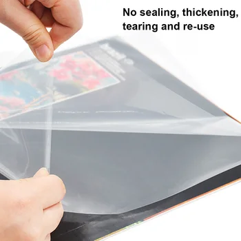 

50pcs Outer Sleeves Clear Portable Vinyl Records Bag Round Thickened Cover Container Protecter Storage Pouch No Seal Singles
