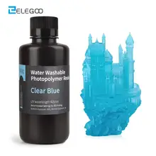 ELEGOO-impresora 3D Lavable con agua, resina de curado UV LCD de 405nm, fotopolímero resina estándar para impresión 3D LCD, 500ml, azul