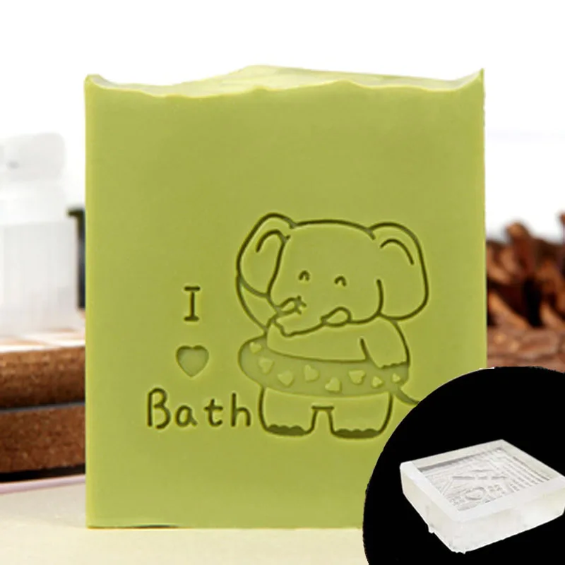 Transparent Acrylic Soap Stamp, Lovely Nice Bath Pattern, Home Cleaning, Natural Seal, Imprint, Handmade Making Chapter