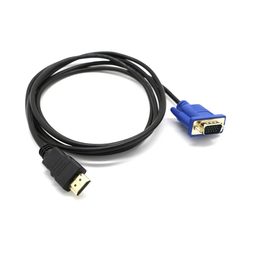 1 м HDMI к VGA Male Мужской кабель видеоадаптера свинец для HDTV компьютерный монитор ПК