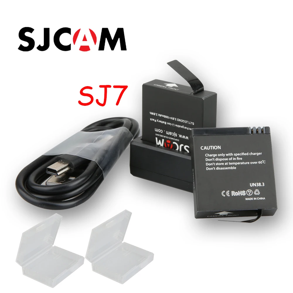 4battery 1charger Оригинальные аксессуары SJCAM SJ8 серии двойное зарядное устройство+ 4 шт 1200mAh литий-ионный аккумулятор для SJ8 Pro/SJ8 Plus/SJ8 Air Action camera - Цвет: 4battery 1charger