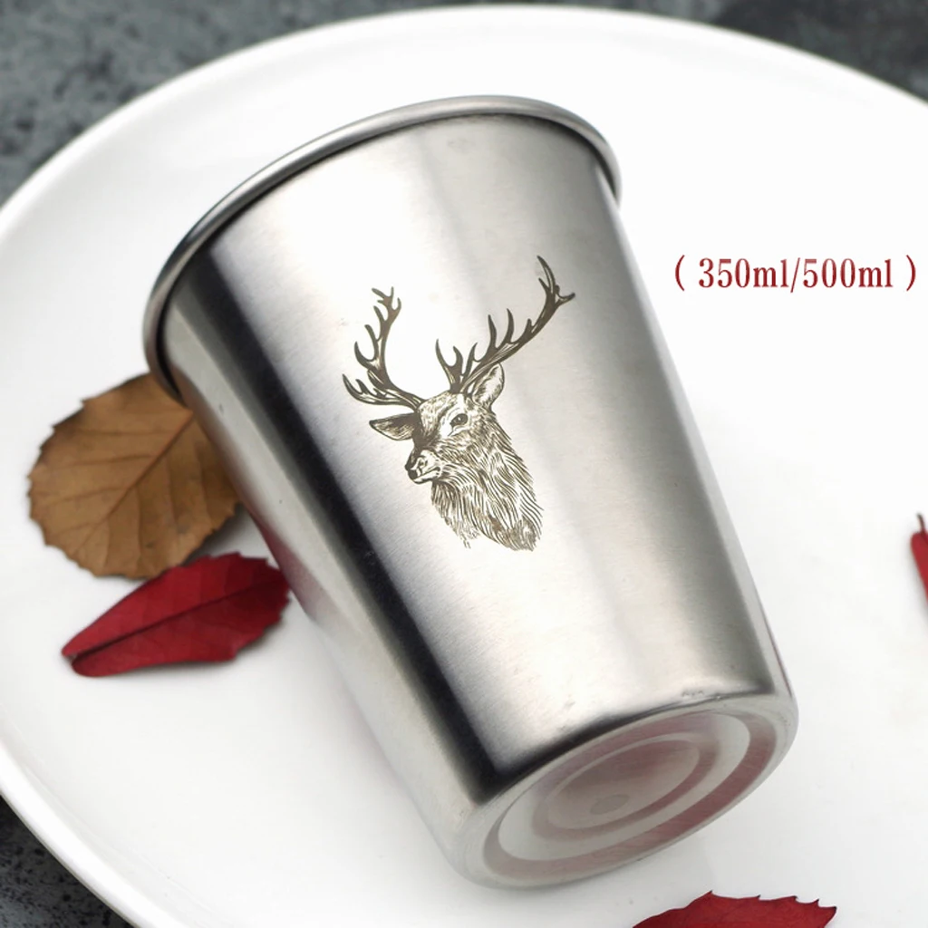 Deer Stainless Steel Cup for Bar Beer Drinking Recyclable Strong