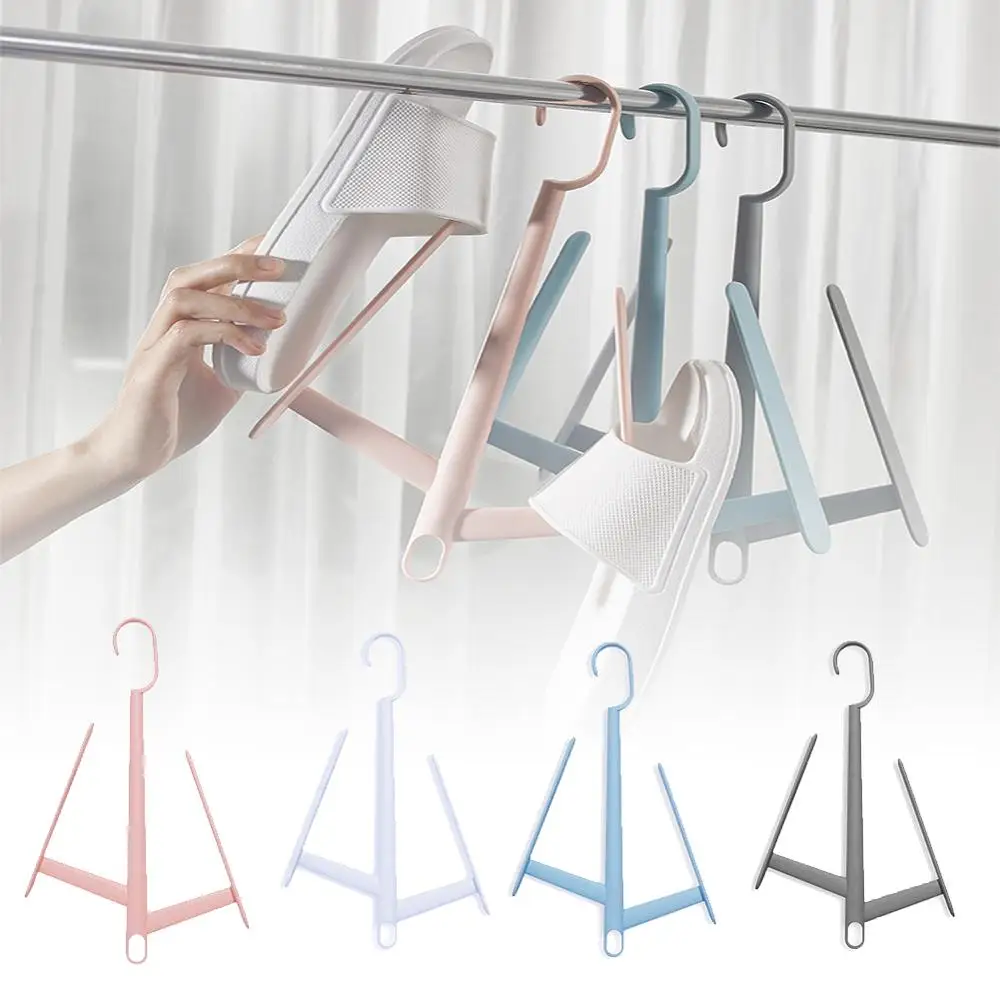 

plastic shoe hanger Creative double hook drying rack outdoor wind proof small hanging shoe rack balcony drying shoe rack