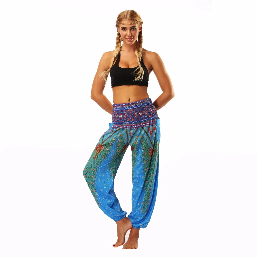 TL002- blue loose yoga pant legging (1)