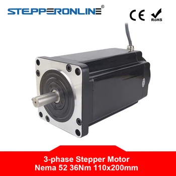 

3-phase Stepper Motor High Torque Nema 52 Bipolar 36Nm(5099.04oz.in) 5A 110x110x220mm for CNC Laser Engrave Machine