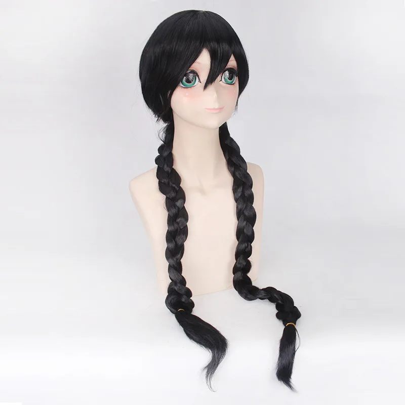 Danganronpa Touko Fukawa косплей парик 100 см длинные черные парики термостойкие синтетические волосы аниме Dangan Ronpa поддельные волосы