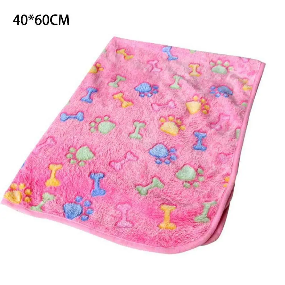 

Puppy 12 Style Soft Coral Fleece Bones Dog Claws Print Square Shape Pet Cat Dog Blanket Small Medium Large Dogs Pet Supplies