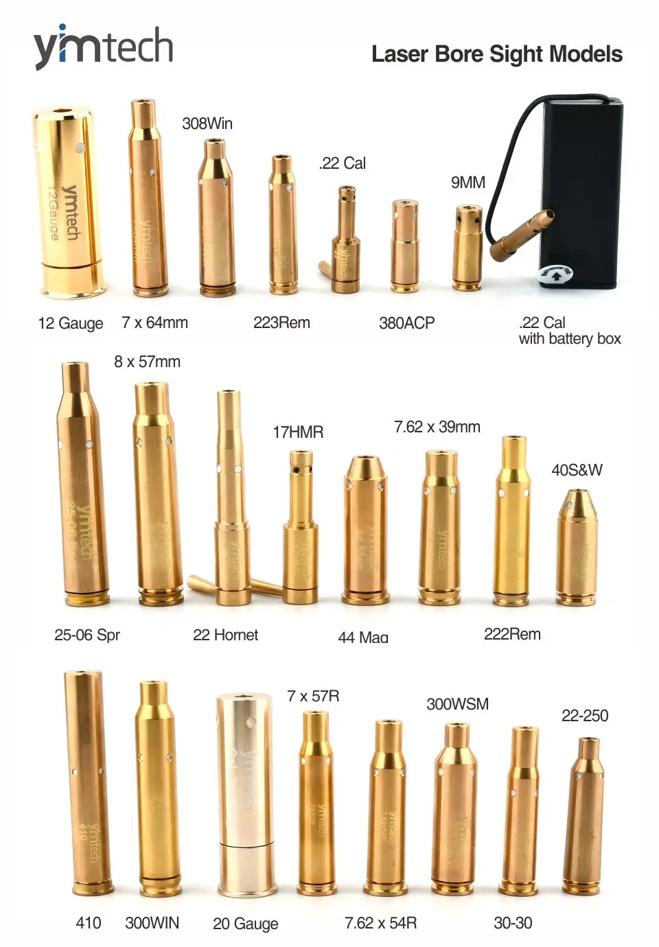 Details about   For .22 to .50 Caliber Rifles Handgun Red Dot Laser Bore Sighter Bore Sight Kit 