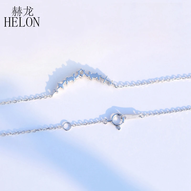 HELON, 18 К, розовое золото, Круглый, 0.28ct, натуральные бриллианты, обручальное, свадебное ожерелье, хорошее ювелирное изделие, лучший подарок на день рождения для женщин