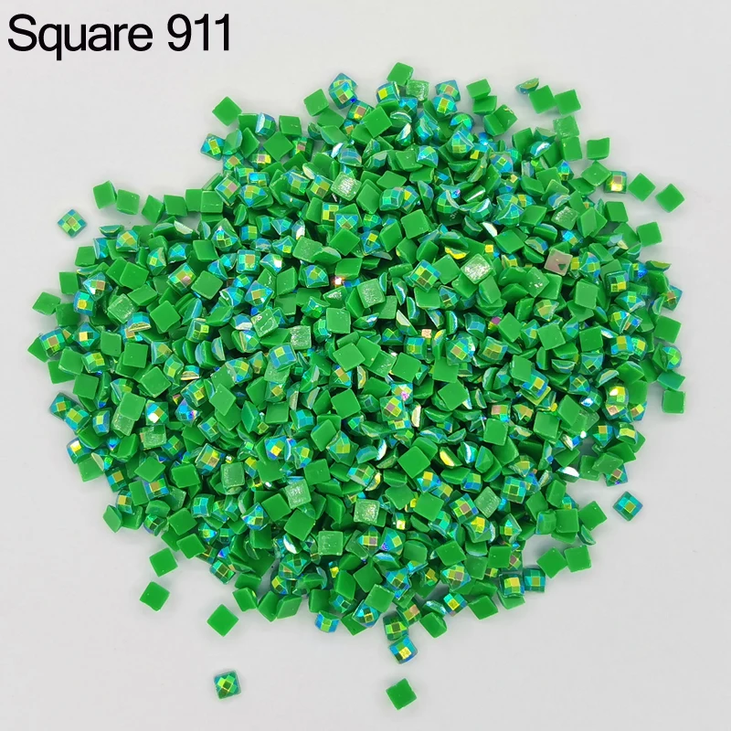 Colored AB Drills Square For 5D DIY Embroidery Rhinestone Colorful Mosaic Many Color Shinning Gift Make Diamond Painting 