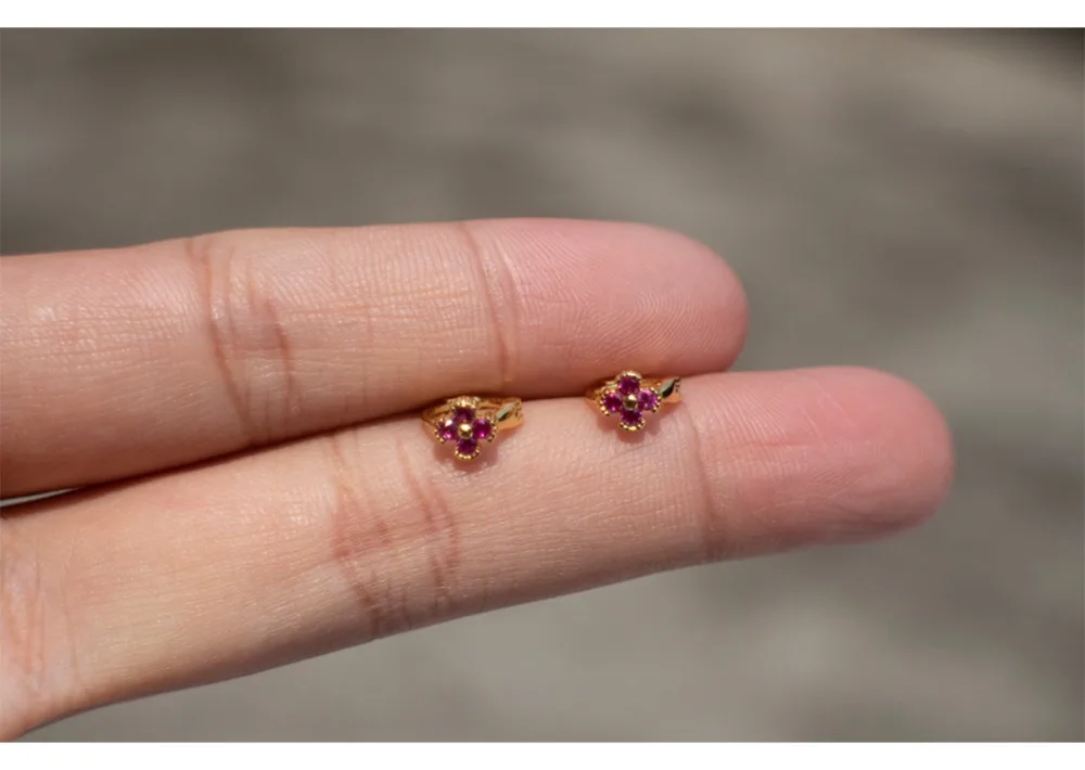 Серьги из стерлингового серебра 925 пробы, модные, циркониевые, четыре-застежка в виде листа, Ушные Кольца, мини-ушные кости, ушные пряжки, 5,2 мм, милый тренд, дикие женские серьги, еврей