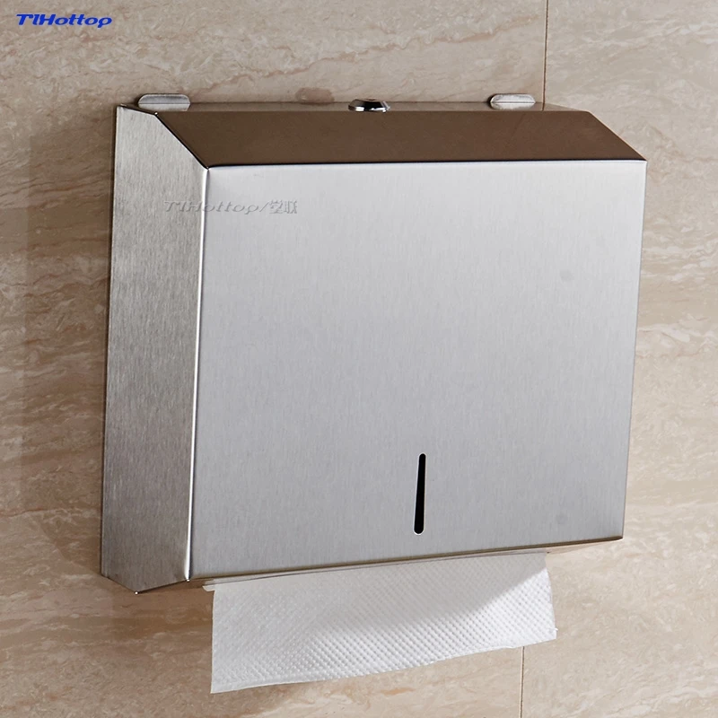 Tlhottop настенное крепление из нержавеющей стали однослойное многократное C-Fold Tissue D диспенсер для бумажных полотенец полировка готовая YJ-8671