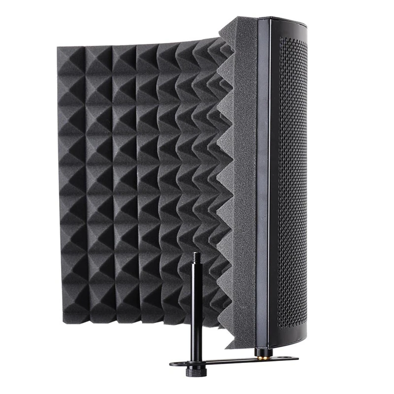 Microphone Isolation Shield, Studio Mic Sound Absorbing Foam Reflector For Any Condenser Microphone Recording Equipment Studio