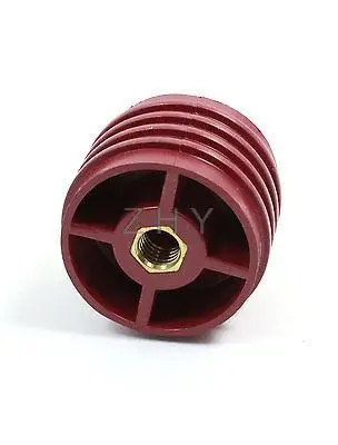 4 Pcs M7 Thread 1.2" Height Busbar Insulator Connector Supporter Red
