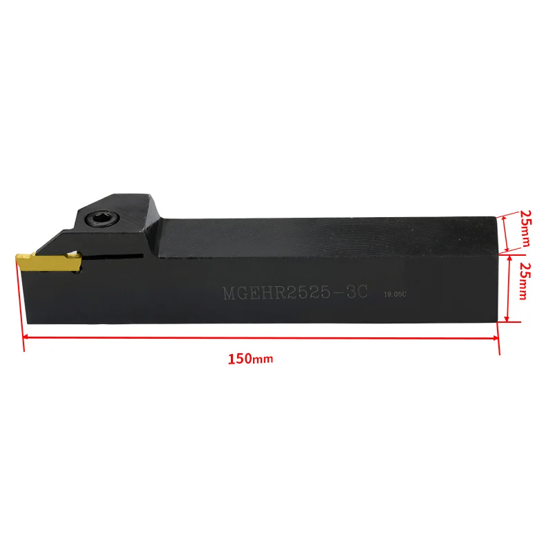 Kit Portautensili Per Tornio CNC MGEHR2020-2.5 – 1 Porta + 10 Inserti MGMN250-M TG4025 – Per Lavorazione Acciaio
