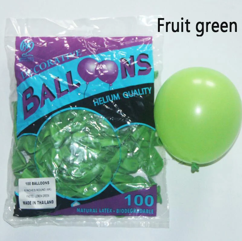fruit green 100 шт 5 дюймов конфеты Макаруны латексные шары, Гелий шары для вечерние, свадебные, детские игрушки, вечерние шары - Цвет: fruit green